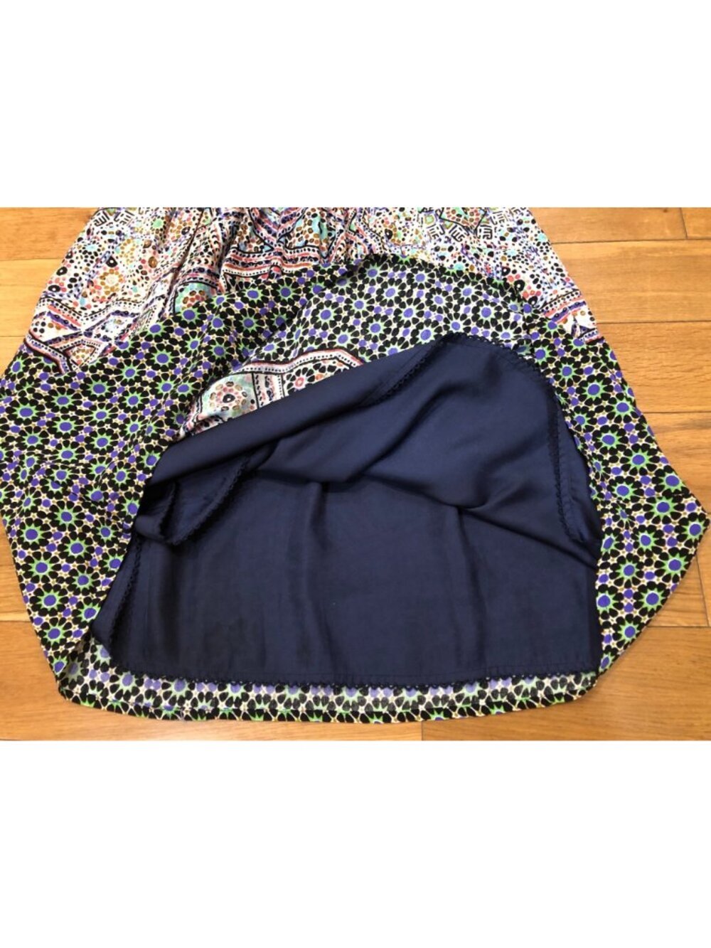 Maeve Anthropologie Tiled Amethyst Smocked Dress Boho Cottagecore Size XS - Picture 7 of 12